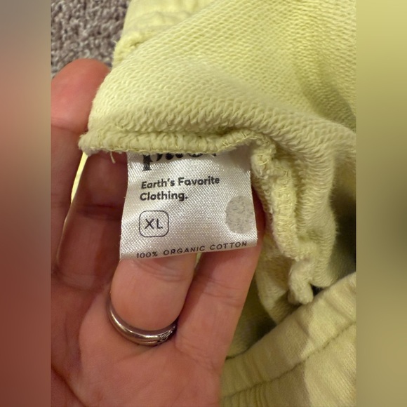 Pact Organic Cotton Essential Sweatshort in Sunny Lime , size XL - Picture 2 of 9